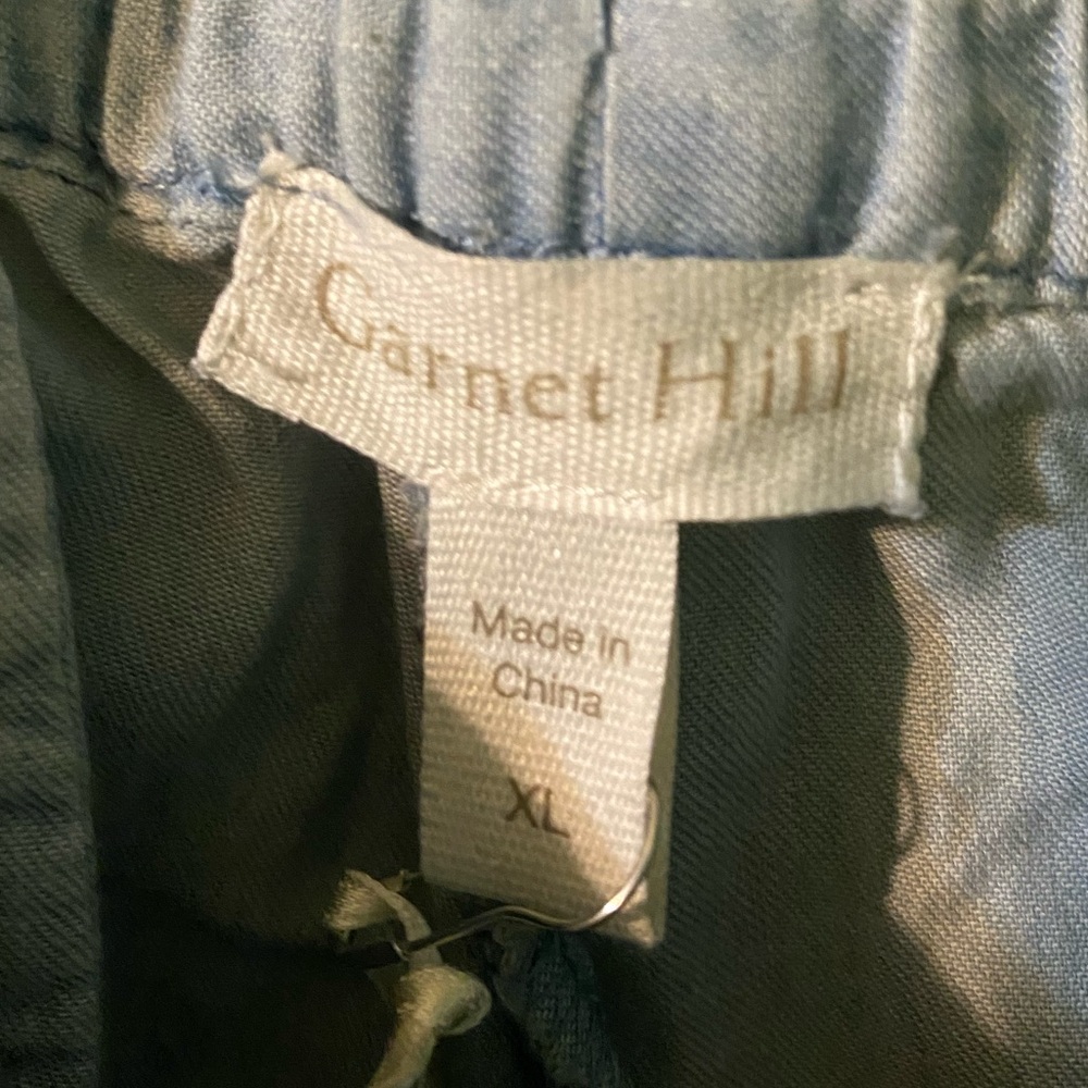 Garnet Hill Women's Light Blue Wide Leg‎ Pants - Picture 2 of 8